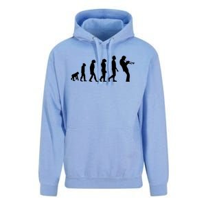 Funny Evolution Trumpet Player Music Band Musician Jazz Gift Unisex Surf Hoodie