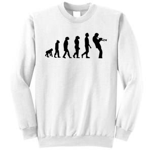 Funny Evolution Trumpet Player Music Band Musician Jazz Gift Sweatshirt