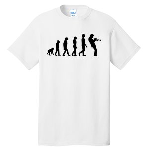 Funny Evolution Trumpet Player Music Band Musician Jazz Gift Tall T-Shirt