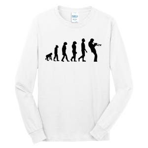 Funny Evolution Trumpet Player Music Band Musician Jazz Gift Tall Long Sleeve T-Shirt