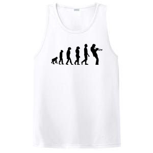 Funny Evolution Trumpet Player Music Band Musician Jazz Gift PosiCharge Competitor Tank