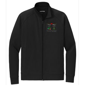 First Educate Then Celebrate Winter Break Christmas Teacher Cool Gift Stretch Full-Zip Cadet Jacket