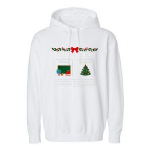 First Educate Then Celebrate Winter Break Christmas Teacher Cool Gift Garment-Dyed Fleece Hoodie