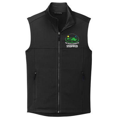 Flat Earther The Truth Cannot Be Stopped Collective Smooth Fleece Vest