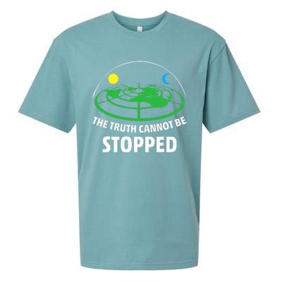 Flat Earther The Truth Cannot Be Stopped Sueded Cloud Jersey T-Shirt