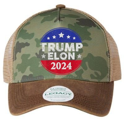 Funny Elon & Trump Vance For President 2024 Legacy Tie Dye Trucker Hat