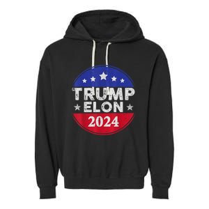 Funny Elon & Trump Vance For President 2024 Garment-Dyed Fleece Hoodie