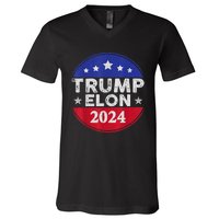 Funny Elon & Trump Vance For President 2024 V-Neck T-Shirt