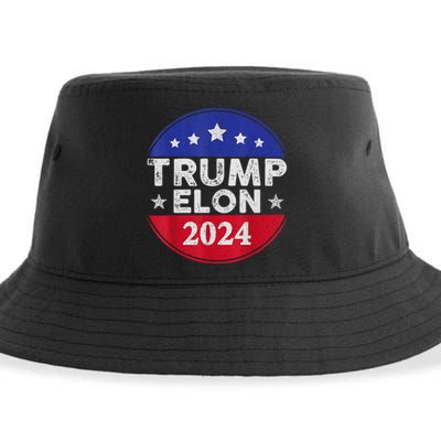 Funny Elon & Trump Vance For President 2024 Sustainable Bucket Hat