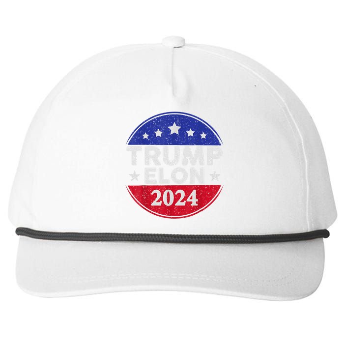 Funny Elon & Trump Vance For President 2024 Snapback Five-Panel Rope Hat