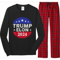 Funny Elon & Trump Vance For President 2024 Long Sleeve Pajama Set