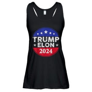 Funny Elon & Trump Vance For President 2024 Ladies Essential Flowy Tank