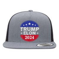 Funny Elon & Trump Vance For President 2024 Flat Bill Trucker Hat