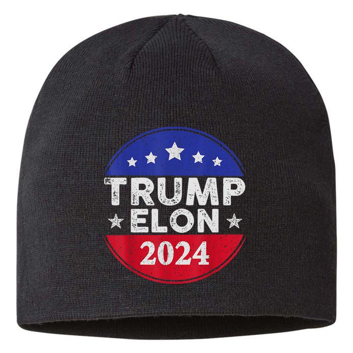 Funny Elon & Trump Vance For President 2024 Sustainable Beanie