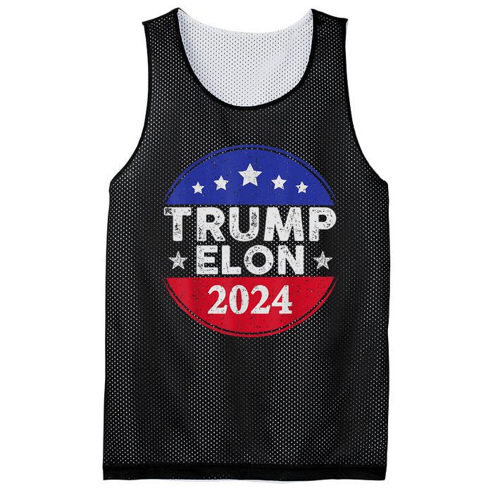 Funny Elon & Trump Vance For President 2024 Mesh Reversible Basketball Jersey Tank