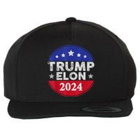 Funny Elon & Trump Vance For President 2024 Wool Snapback Cap