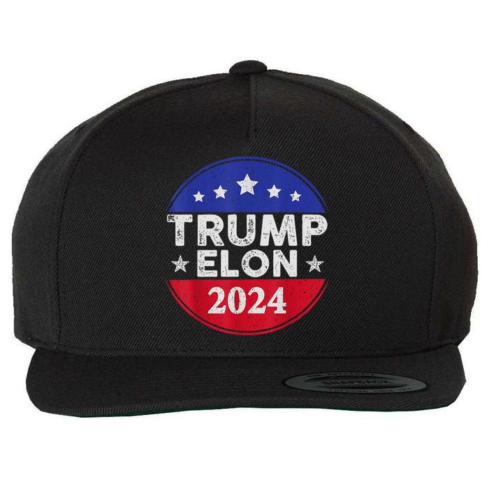 Funny Elon & Trump Vance For President 2024 Wool Snapback Cap