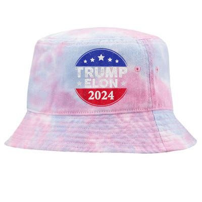 Funny Elon & Trump Vance For President 2024 Tie-Dyed Bucket Hat