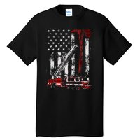 Fire Engine Truck Axe Thin Red Line Firetruck Tall T-Shirt