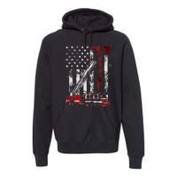 Fire Engine Truck Axe Thin Red Line Firetruck Premium Hoodie