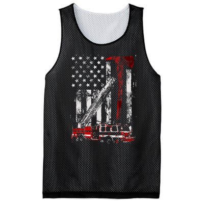 Fire Engine Truck Axe Thin Red Line Firetruck Mesh Reversible Basketball Jersey Tank