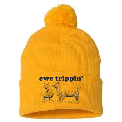 Farmer Ewe Trippin Funny Pom Pom 12in Knit Beanie