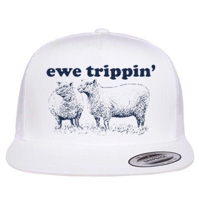 Farmer Ewe Trippin Funny Flat Bill Trucker Hat