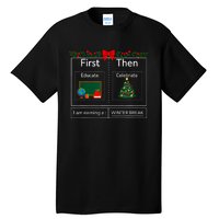 First Educate Then Celebrate Winter Break Christmas Teacher Tall T-Shirt