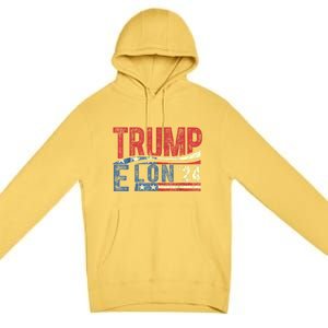 Funny Elon & Trump Vance For President 2024 Premium Pullover Hoodie