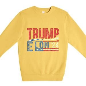 Funny Elon & Trump Vance For President 2024 Premium Crewneck Sweatshirt