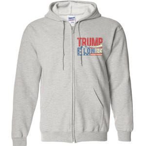 Funny Elon & Trump Vance For President 2024 Full Zip Hoodie