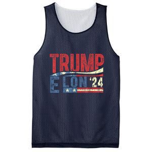 Funny Elon & Trump Vance For President 2024 Mesh Reversible Basketball Jersey Tank