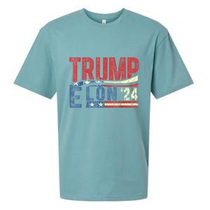 Funny Elon & Trump Vance For President 2024 Sueded Cloud Jersey T-Shirt