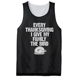 Funny Every Thanksgiving I Give My Family The Bird Adult Mesh Reversible Basketball Jersey Tank