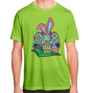 Funny Easter Time Gamer Bunny Ears Controller Easter Eggs Adult ChromaSoft Performance T-Shirt