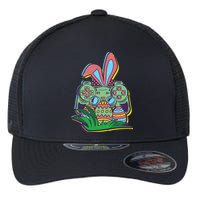 Funny Easter Time Gamer Bunny Ears Controller Easter Eggs Flexfit Unipanel Trucker Cap