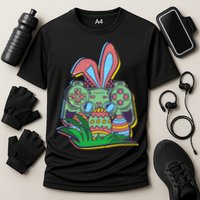 Funny Easter Time Gamer Bunny Ears Controller Easter Eggs Performance Shirt