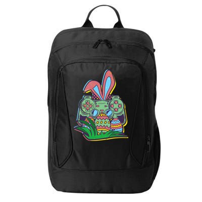 Funny Easter Time Gamer Bunny Ears Controller Easter Eggs City Backpack