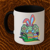 Funny Easter Time Gamer Bunny Ears Controller Easter Eggs Mug
