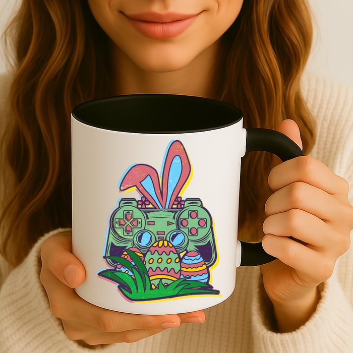 Funny Easter Time Gamer Bunny Ears Controller Easter Eggs Mug