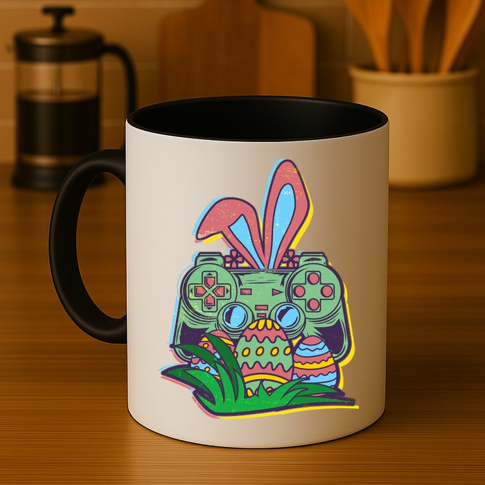 Funny Easter Time Gamer Bunny Ears Controller Easter Eggs Mug