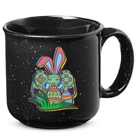 Funny Easter Time Gamer Bunny Ears Controller Easter Eggs 15oz Campfire Ceramic Mug