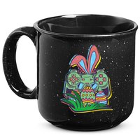 Funny Easter Time Gamer Bunny Ears Controller Easter Eggs 15oz Campfire Ceramic Mug