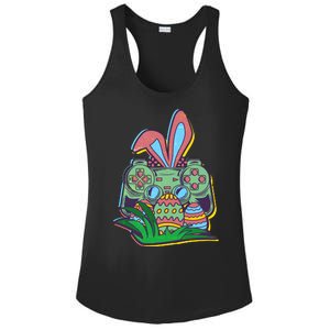 Funny Easter Time Gamer Bunny Ears Controller Easter Eggs Ladies PosiCharge Competitor Racerback Tank