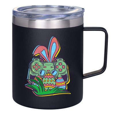 Funny Easter Time Gamer Bunny Ears Controller Easter Eggs 12oz Stainless Steel Coffee Mug