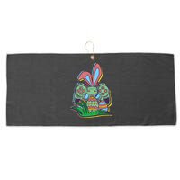 Funny Easter Time Gamer Bunny Ears Controller Easter Eggs Large Microfiber Waffle Golf Towel