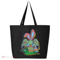 Funny Easter Time Gamer Bunny Ears Controller Easter Eggs 25L Jumbo Tote