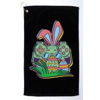 Funny Easter Time Gamer Bunny Ears Controller Easter Eggs Golf Towel