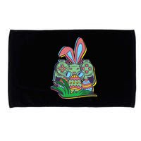 Funny Easter Time Gamer Bunny Ears Controller Easter Eggs Microfiber Hand Towel