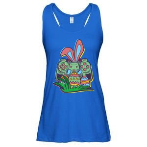 Funny Easter Time Gamer Bunny Ears Controller Easter Eggs Ladies Essential Flowy Tank